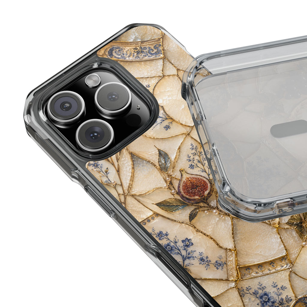 Floral Mosaic Magnetic Clear Phone Case