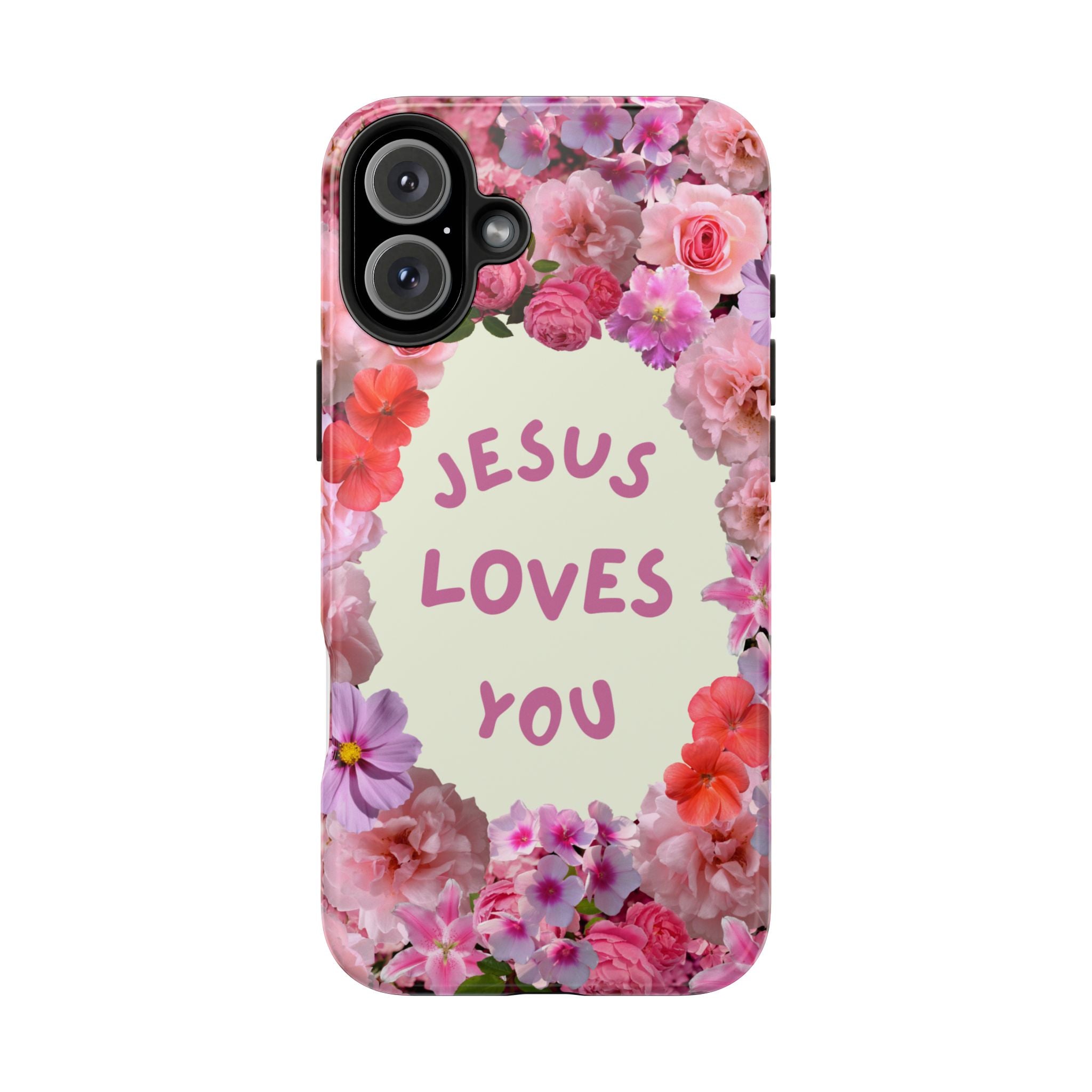JESUS LOVES YOU Phone Case (Pink)