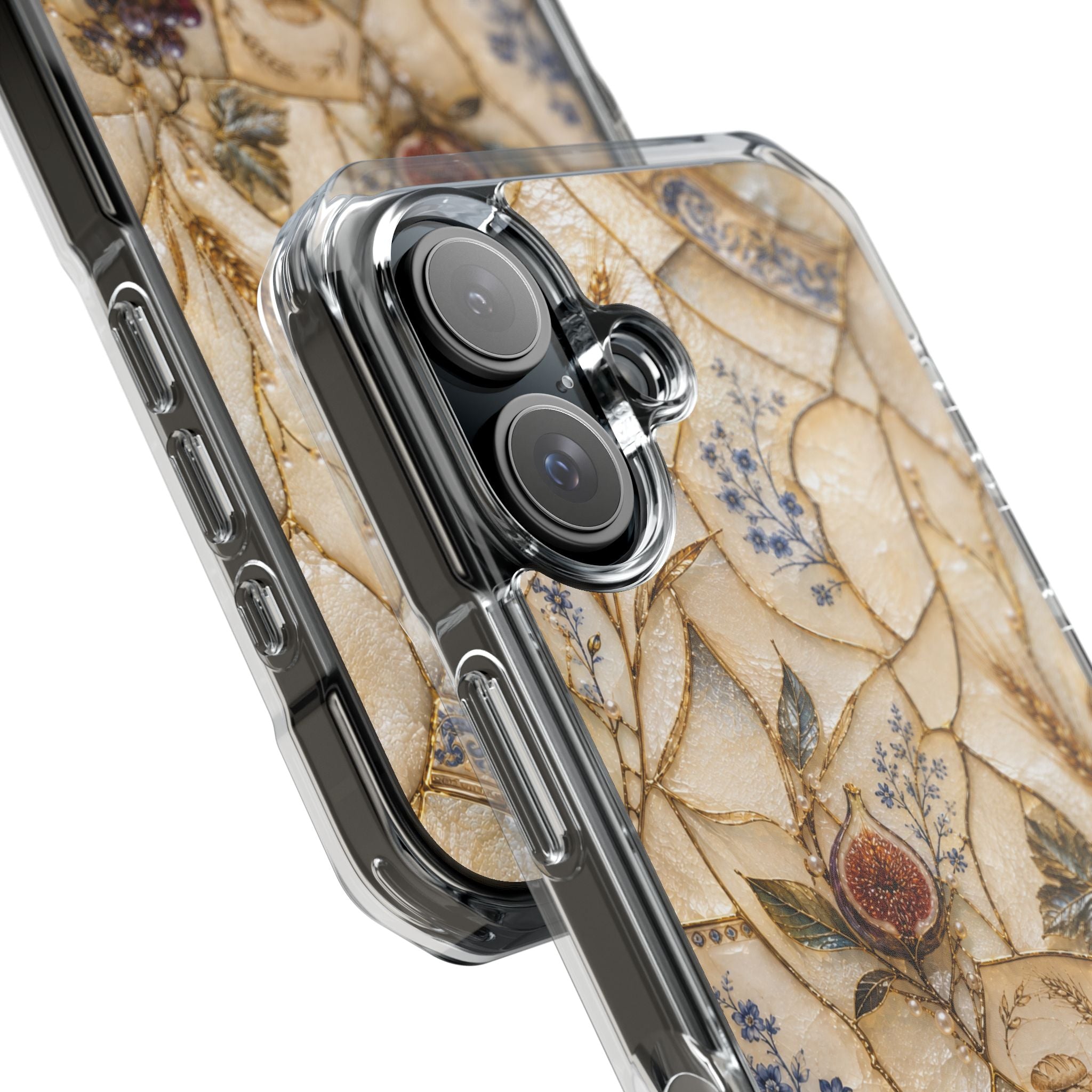 Floral Mosaic Magnetic Clear Phone Case