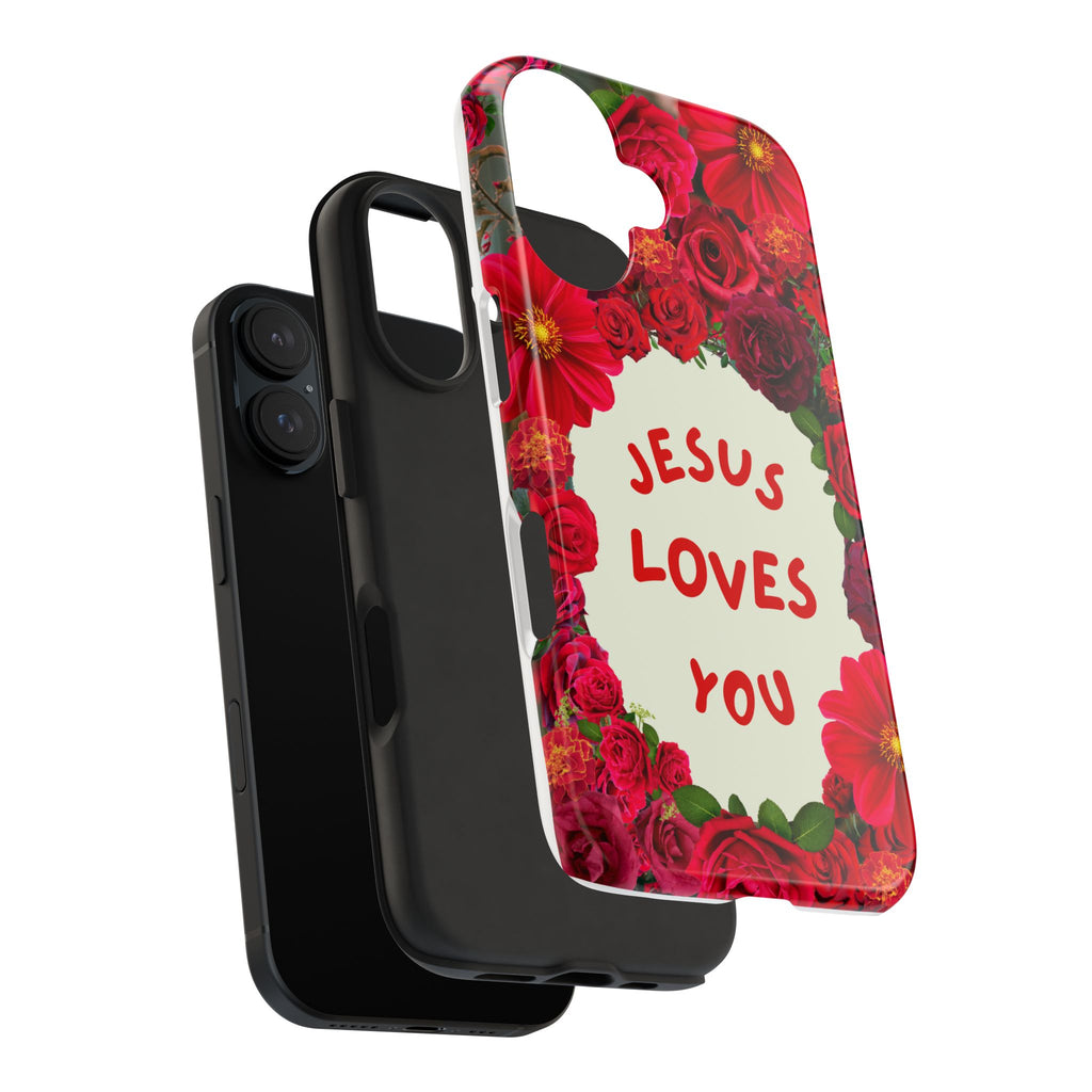 JESUS LOVES YOU Phone Case (Red)