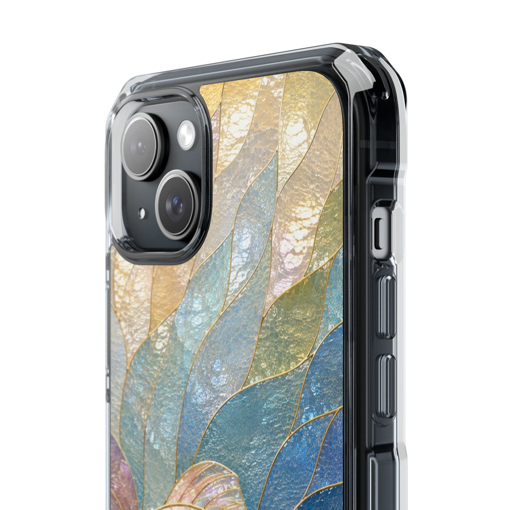 Trust and Know Clear Magnetic Phone Case — Iridescent Fish Mosaic Design