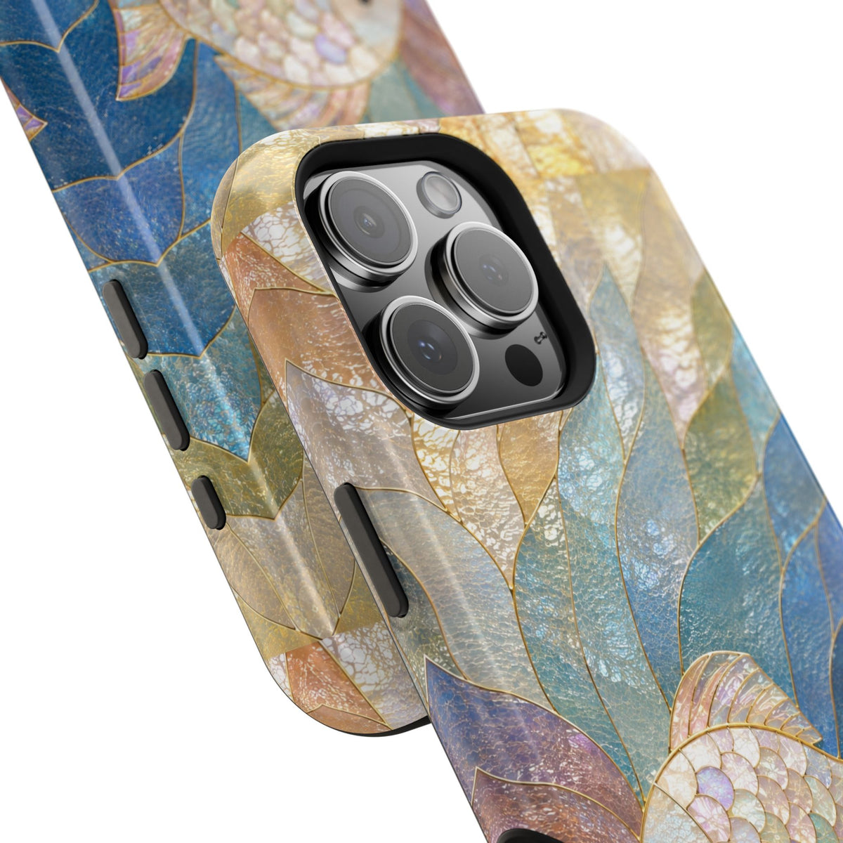 Fish Mosaic Magnetic Phone Case — Impact-Resistant Ocean Art