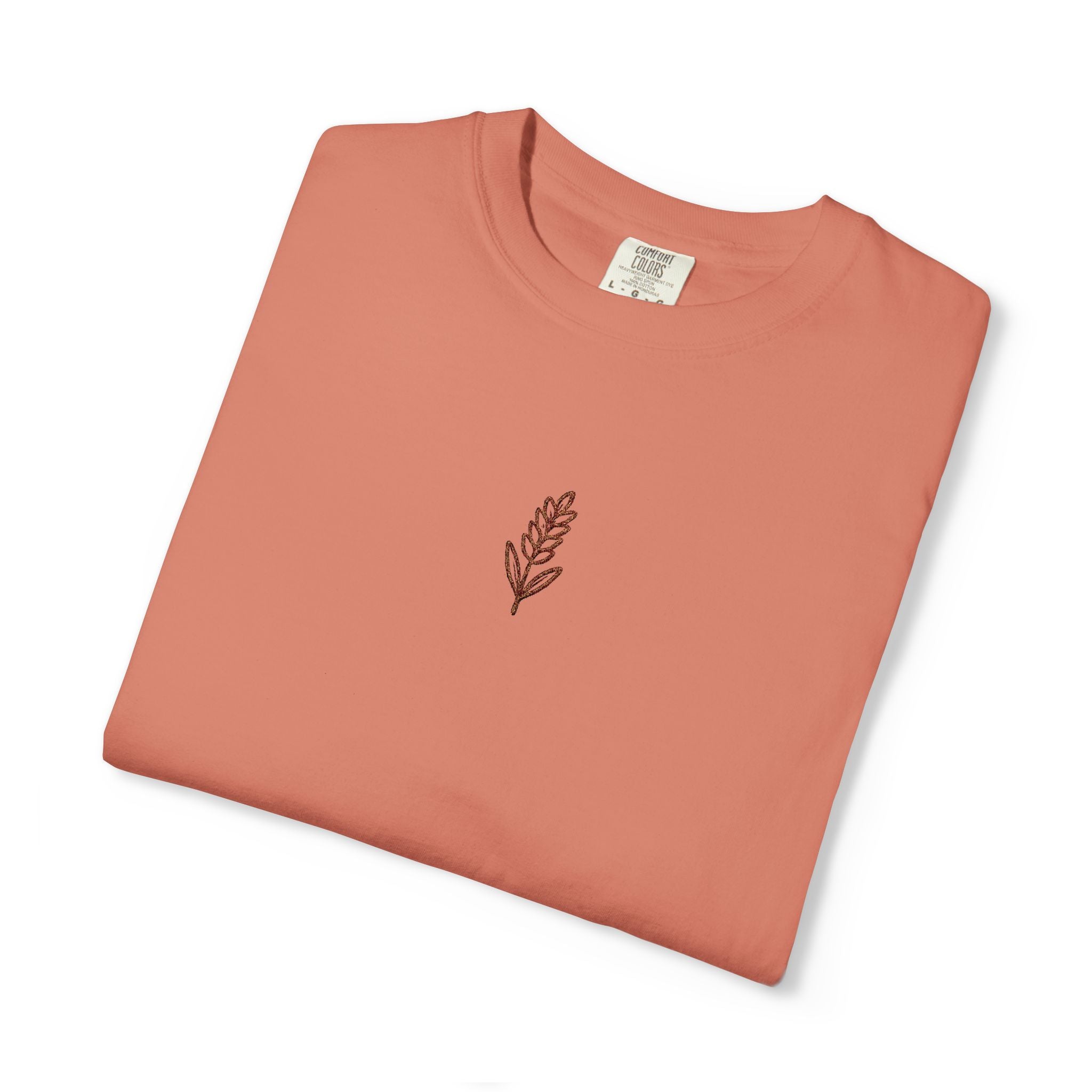 Christian Wheat Embroidered T-Shirt | Fall Comfort Colors Tee | Daily Bread Faith Shirt | Minimal Christian Fall Shirt