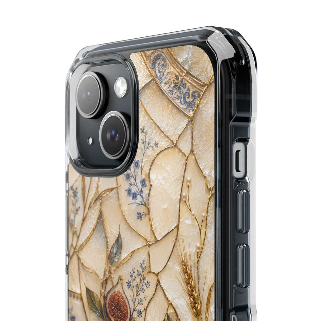 Floral Mosaic Magnetic Clear Phone Case