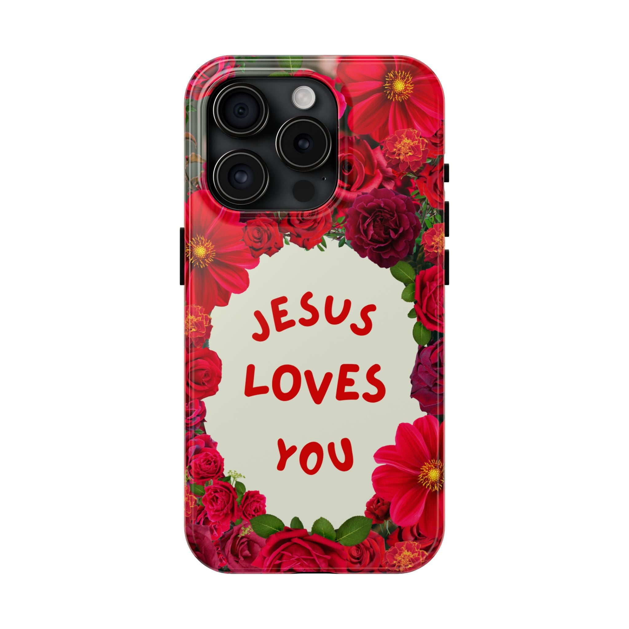 JESUS LOVES YOU Phone Case (Red)
