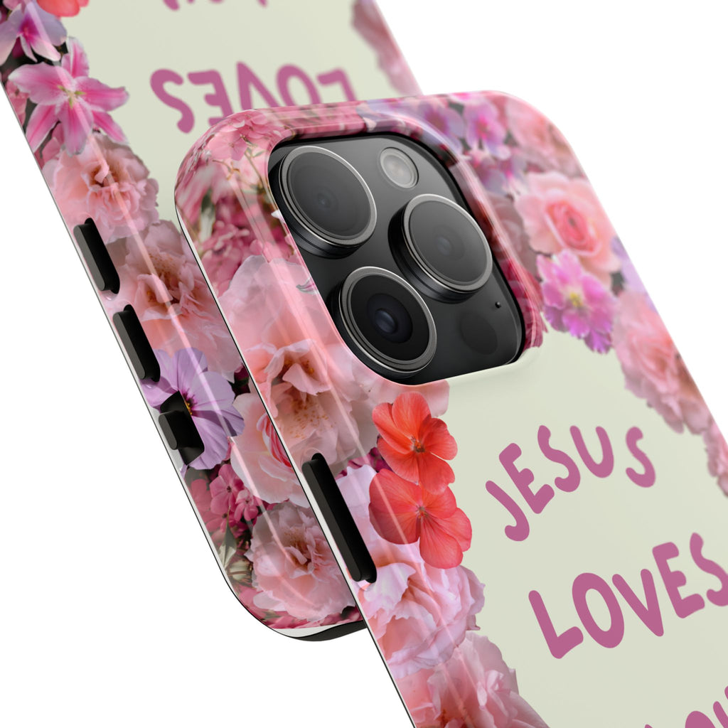 JESUS LOVES YOU Phone Case (Pink)