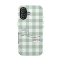 FISH AND LOAVES Gingham Phone Case (Green)