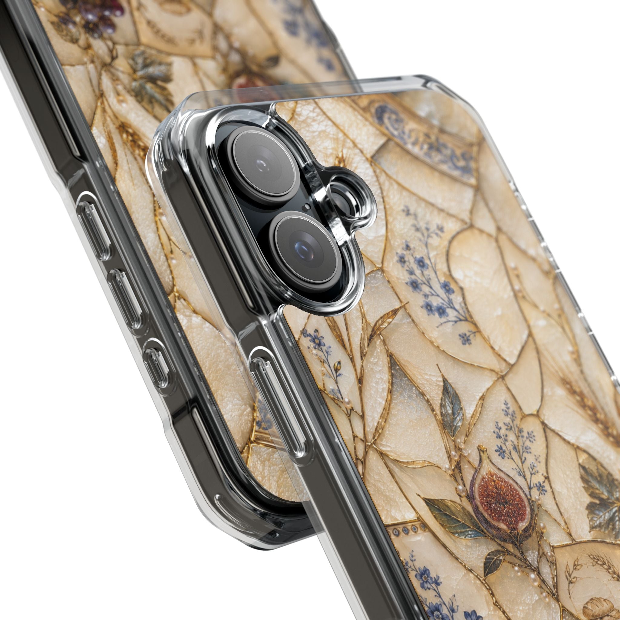 Floral Mosaic Magnetic Clear Phone Case