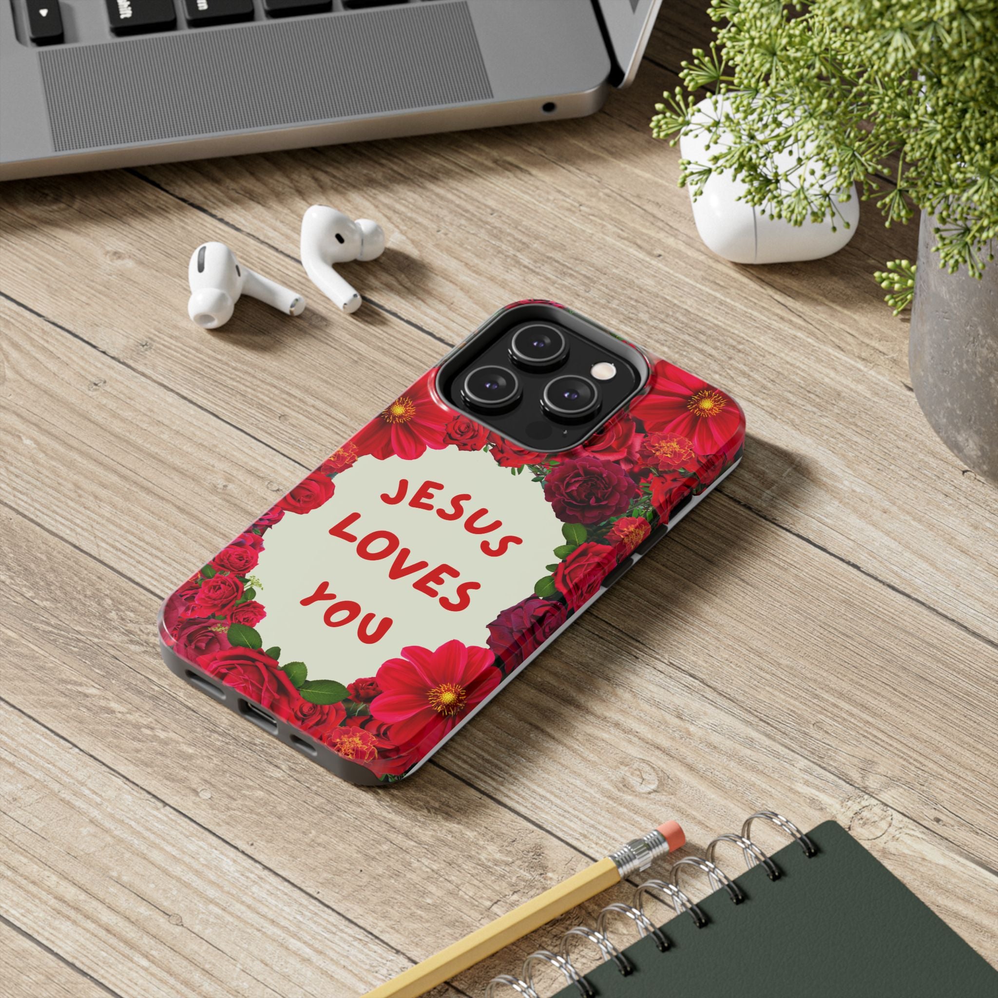 JESUS LOVES YOU Phone Case (Red)