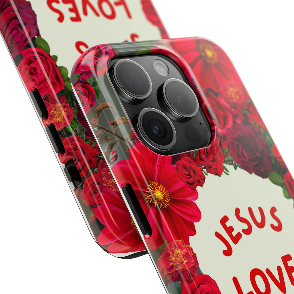 JESUS LOVES YOU Phone Case (Red)