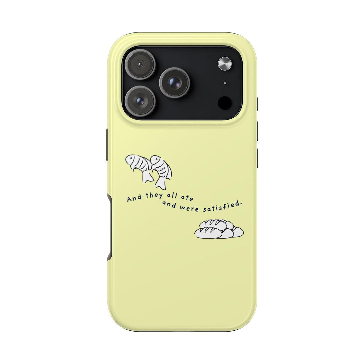 Fish and Loaves iPhone Case, Butter Yellow Coastal Faith Cover
