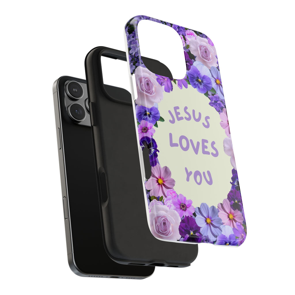 JESUS LOVES YOU Phone Case (Purple)