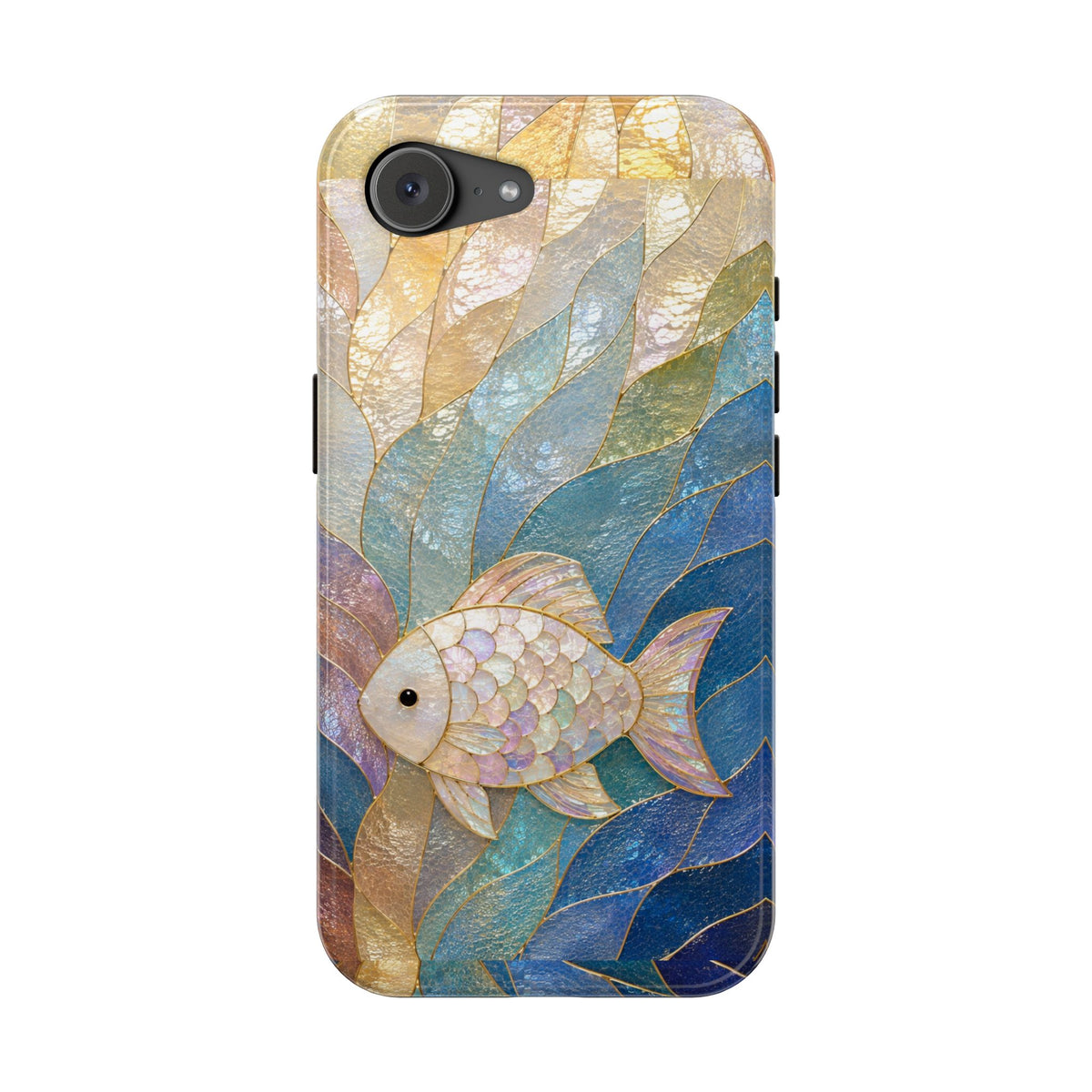 Fish Mosaic Magnetic Phone Case — Impact-Resistant Ocean Art