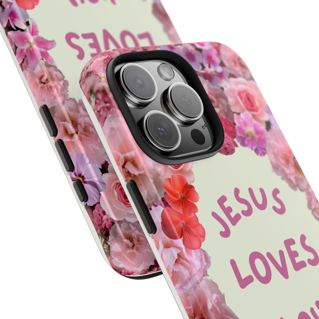JESUS LOVES YOU Phone Case (Pink)