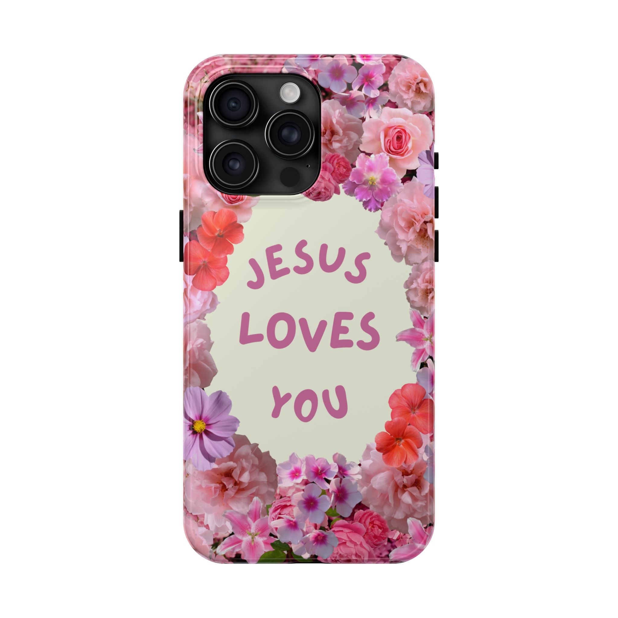 JESUS LOVES YOU Phone Case (Pink)
