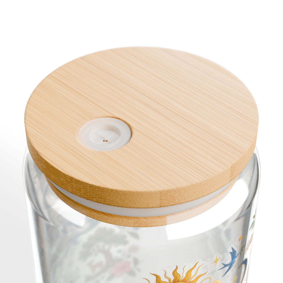 And It Was Good 16 oz Glass Tumbler with Bamboo Lid & Straw | Genesis Creation Christian Iced Coffee & Matcha Cup