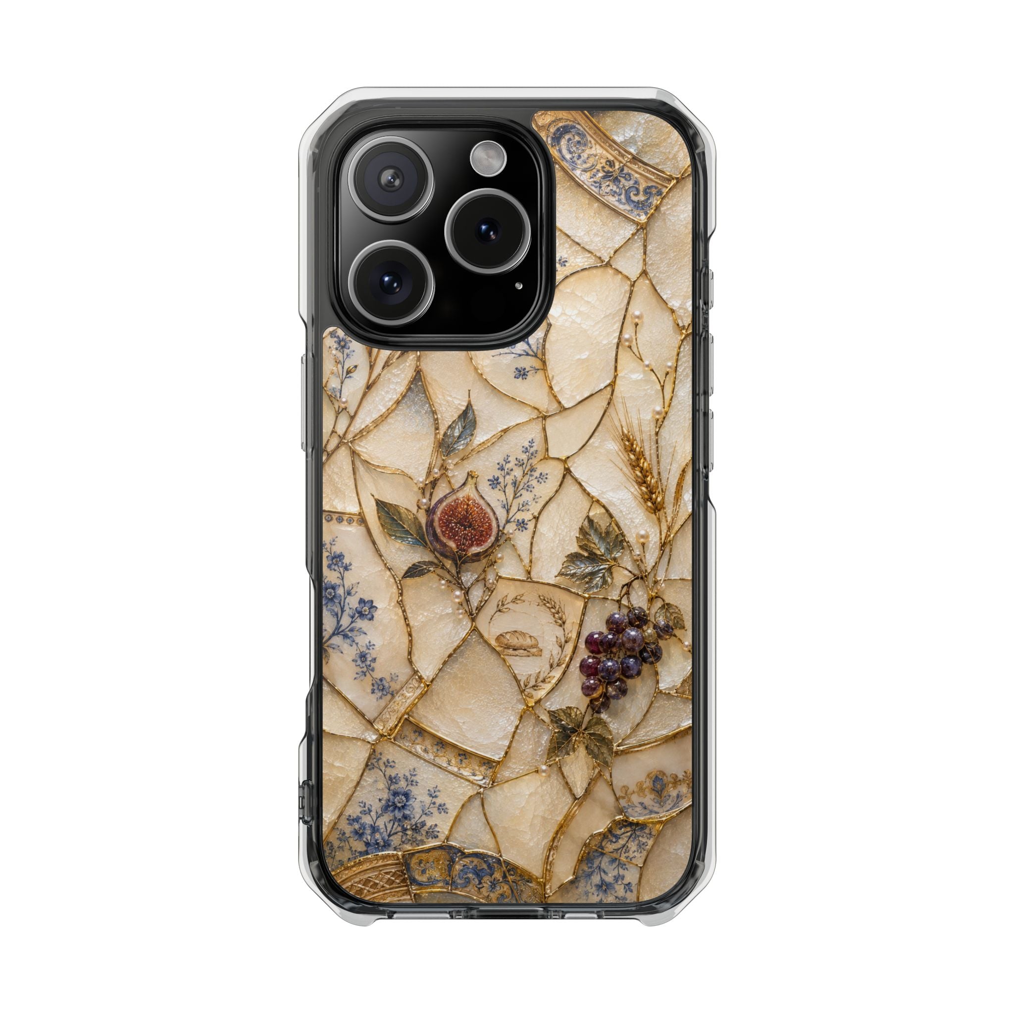 Floral Mosaic Magnetic Clear Phone Case