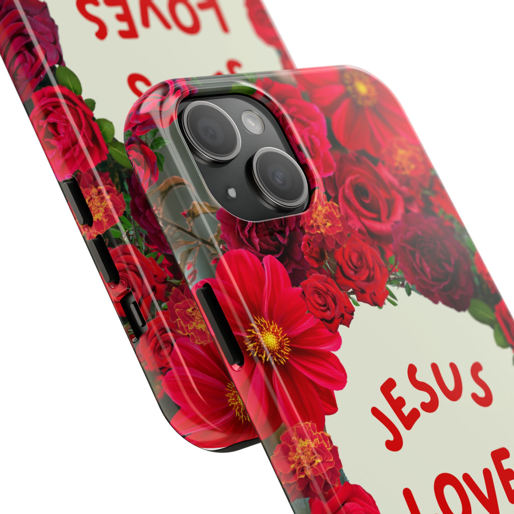 JESUS LOVES YOU Phone Case (Red)