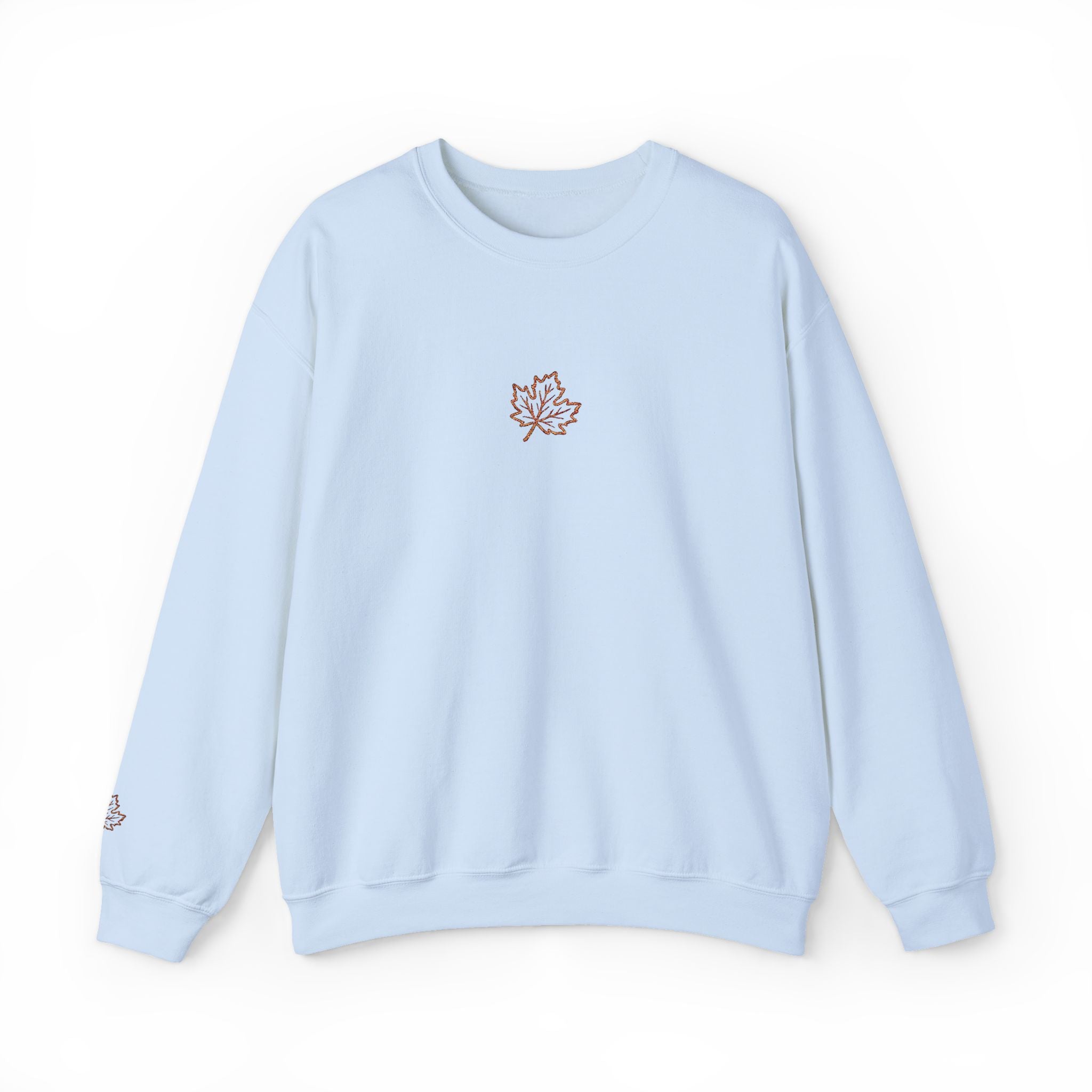 Embroidered Maple Leaf Crewneck Sweatshirt | Christian Fall Pullover | Minimal Autumn Sweatshirt | Cozy Faith Inspired Sweater