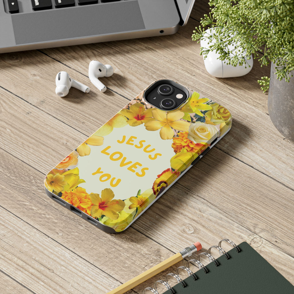 JESUS LOVES YOU Phone Case (Yellow)