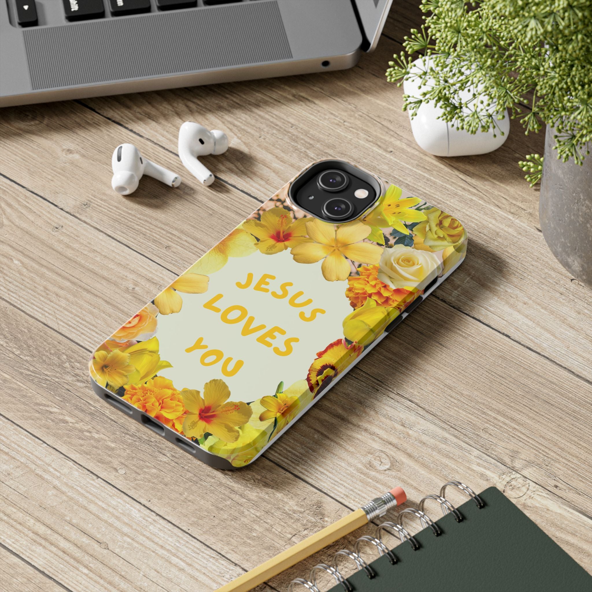 JESUS LOVES YOU Phone Case (Yellow)