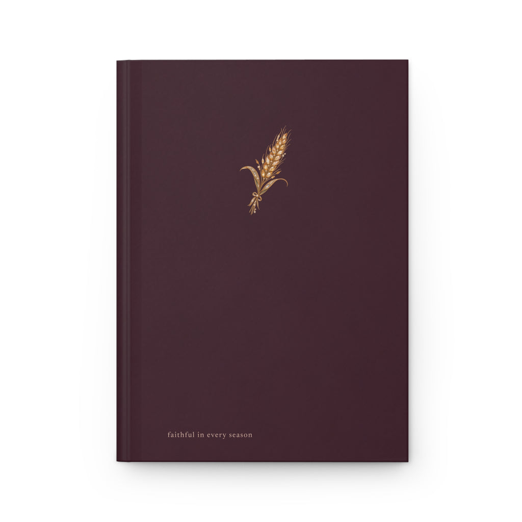 Matte Chocolate Brown Hardcover Journal — Faithful in Every Season