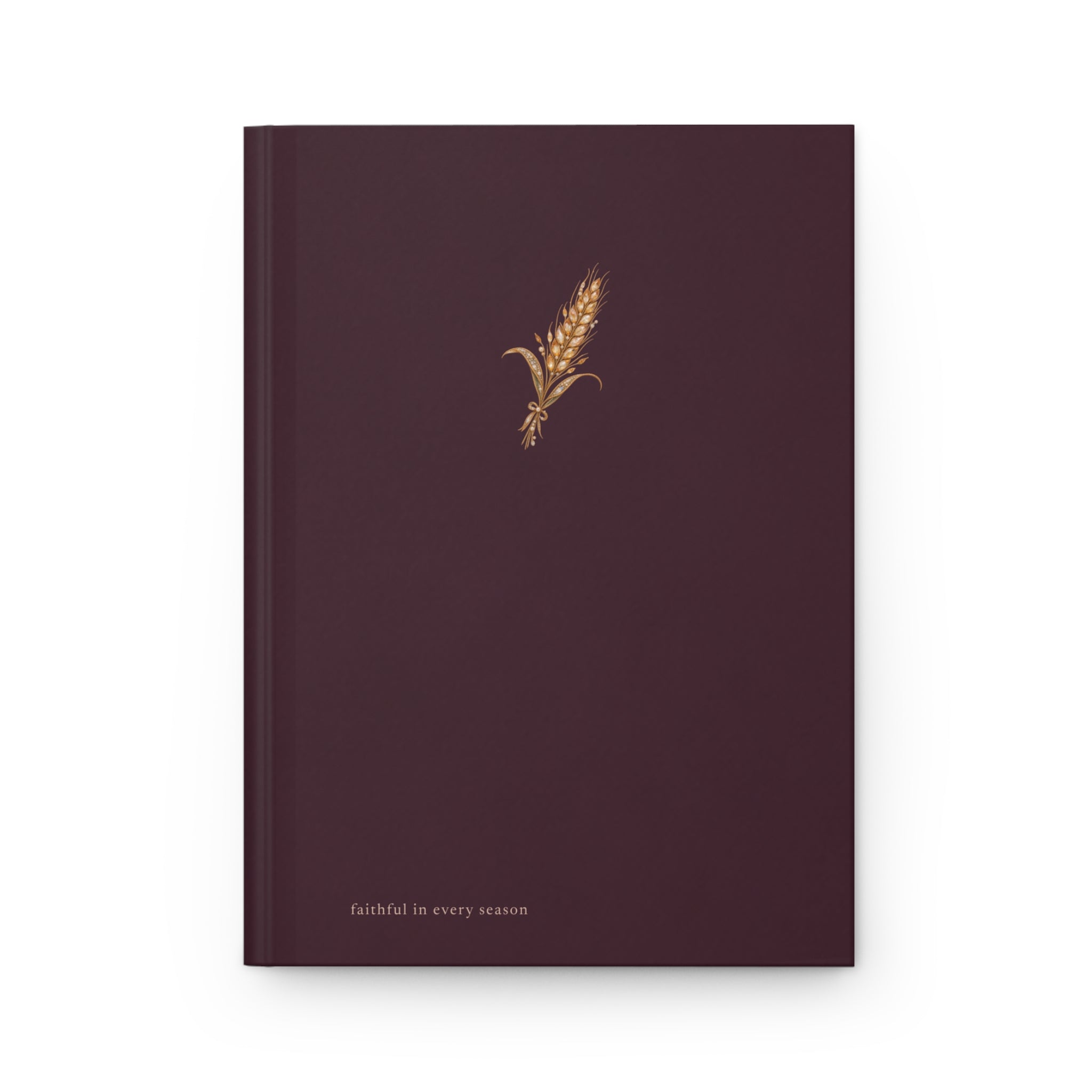 Matte Chocolate Brown Hardcover Journal — Faithful in Every Season