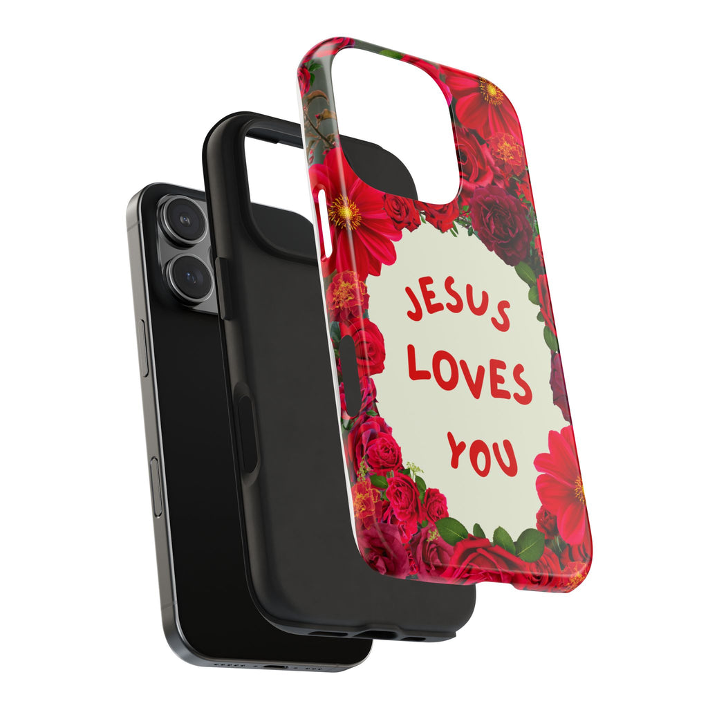 JESUS LOVES YOU Phone Case (Red)