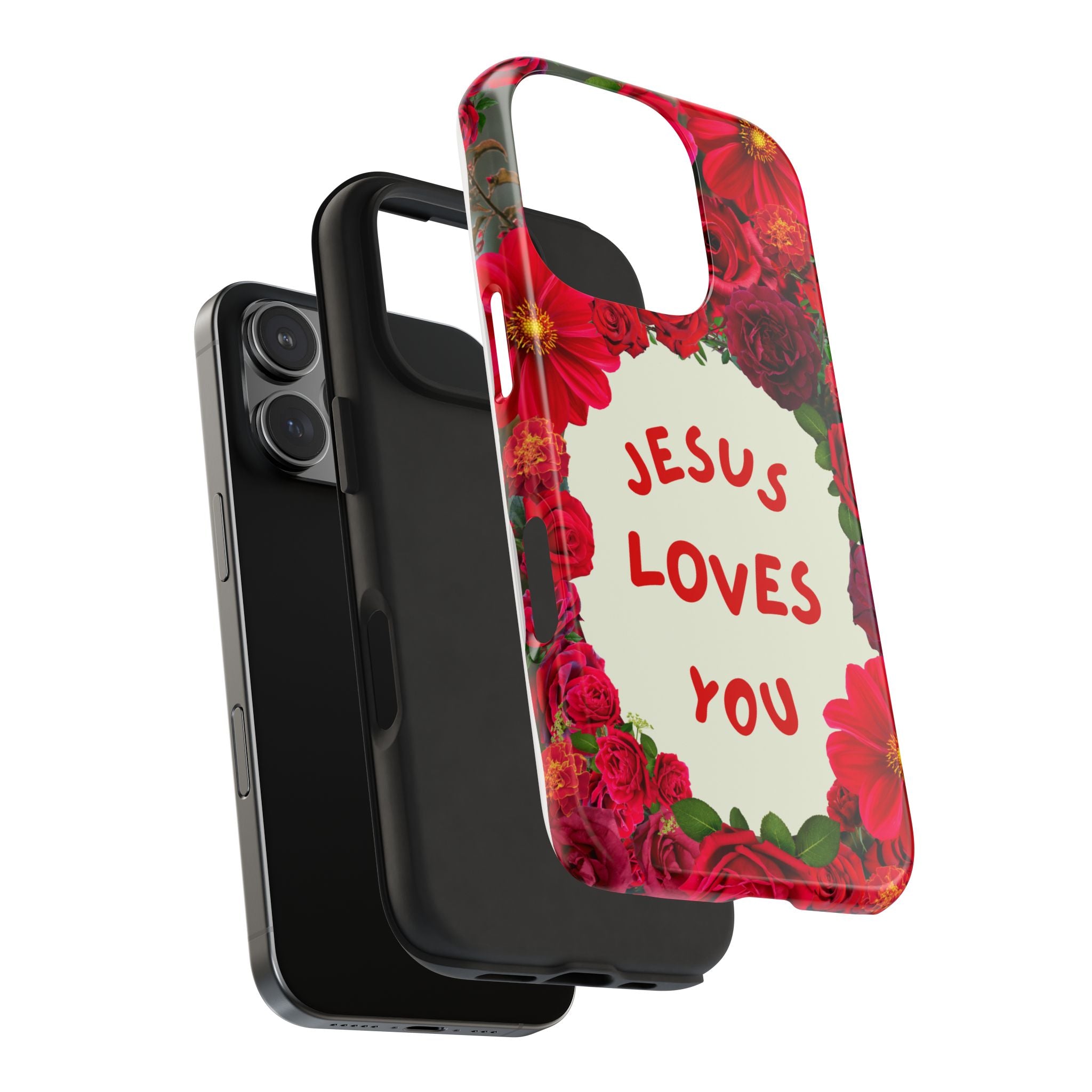 JESUS LOVES YOU Phone Case (Red)