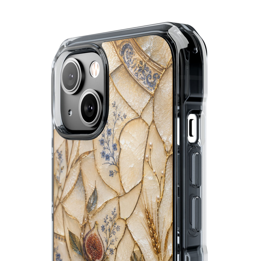 Floral Mosaic Magnetic Clear Phone Case