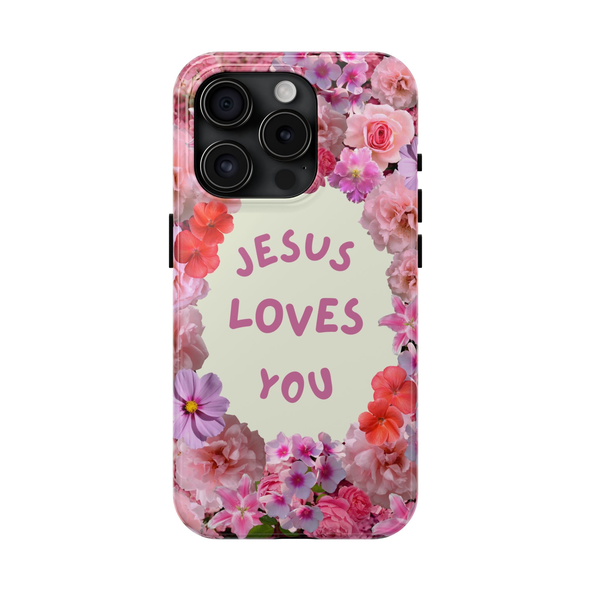 JESUS LOVES YOU Phone Case (Pink)