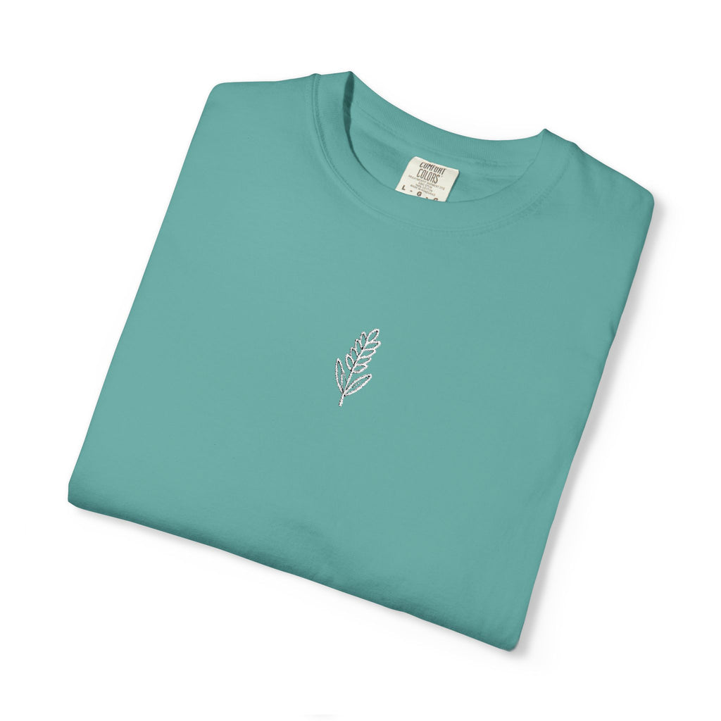 Christian Wheat Embroidered T-Shirt | Fall Comfort Colors Tee | Daily Bread Faith Shirt | Minimal Christian Fall Shirt