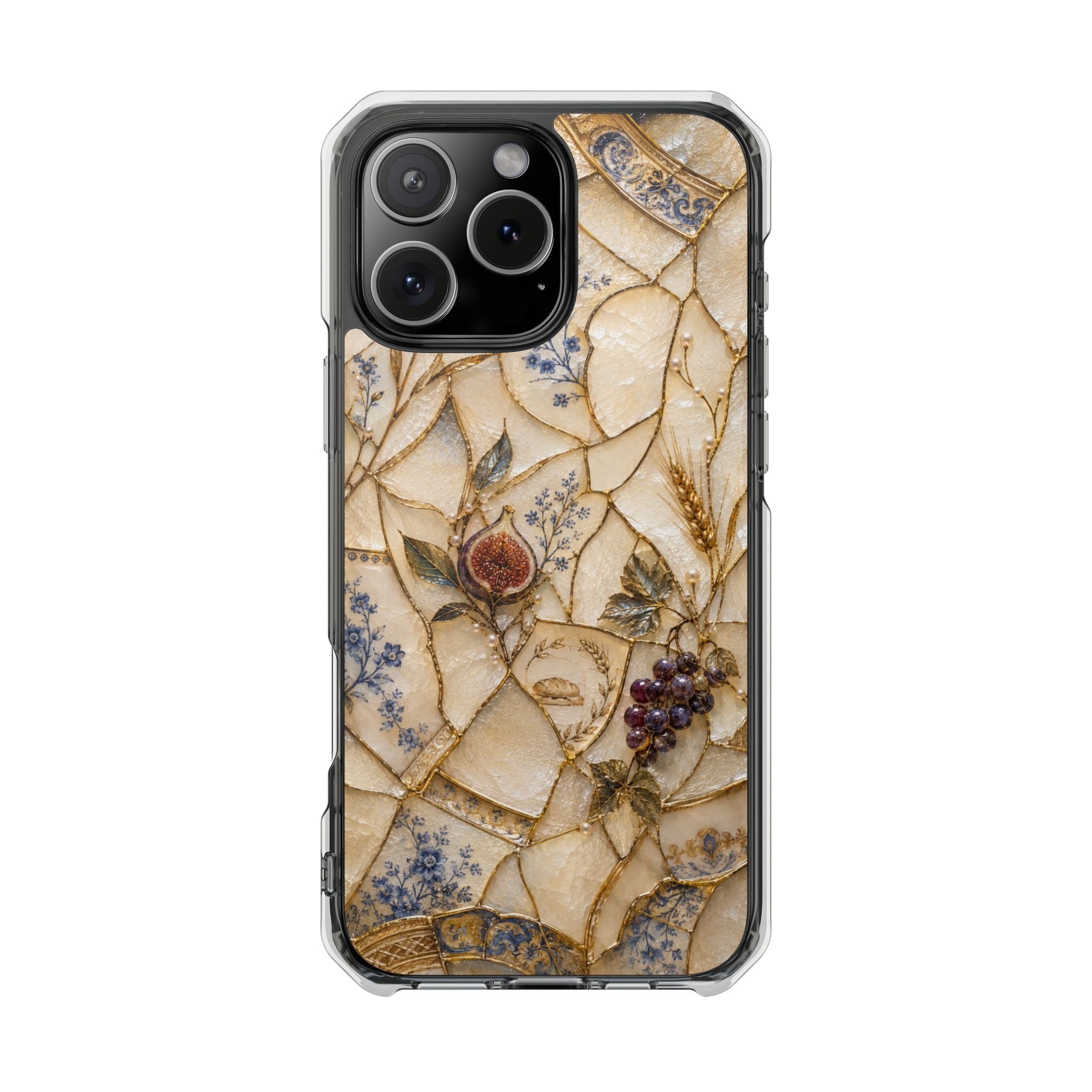 Floral Mosaic Magnetic Clear Phone Case