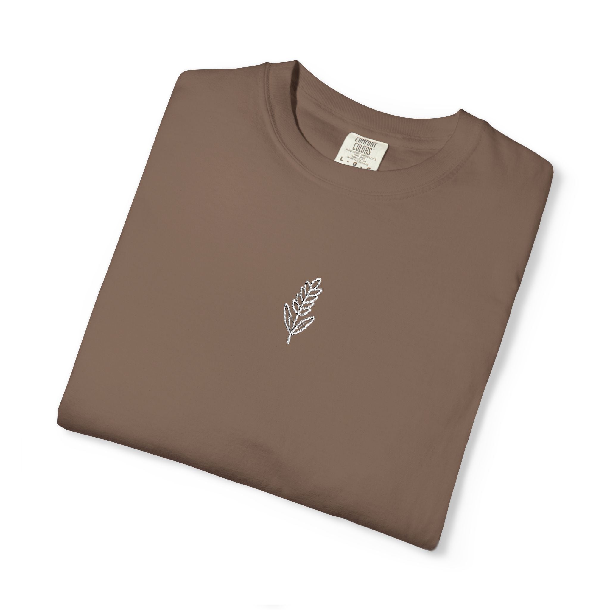 Christian Wheat Embroidered T-Shirt | Fall Comfort Colors Tee | Daily Bread Faith Shirt | Minimal Christian Fall Shirt