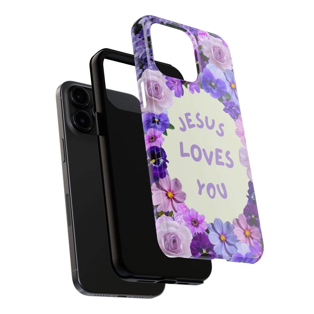 JESUS LOVES YOU Phone Case (Purple)