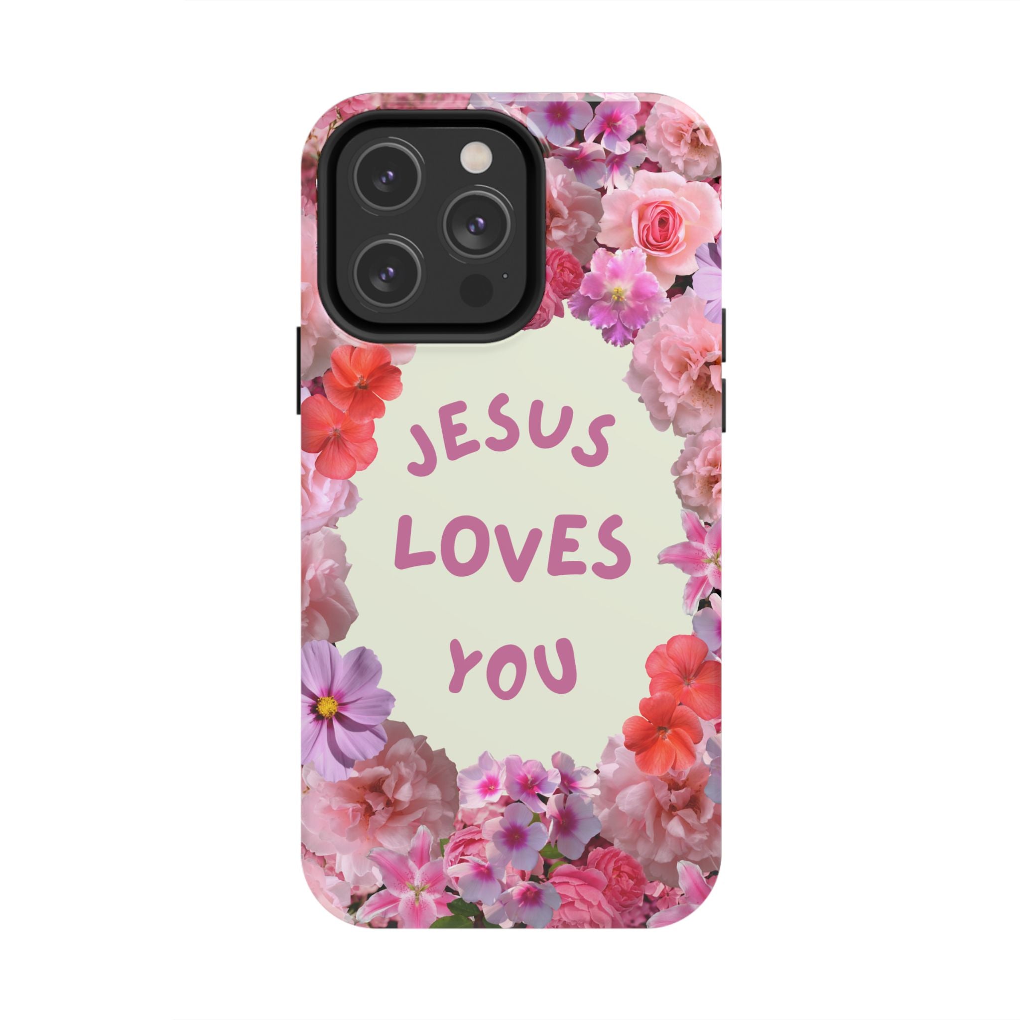 JESUS LOVES YOU Phone Case (Pink)