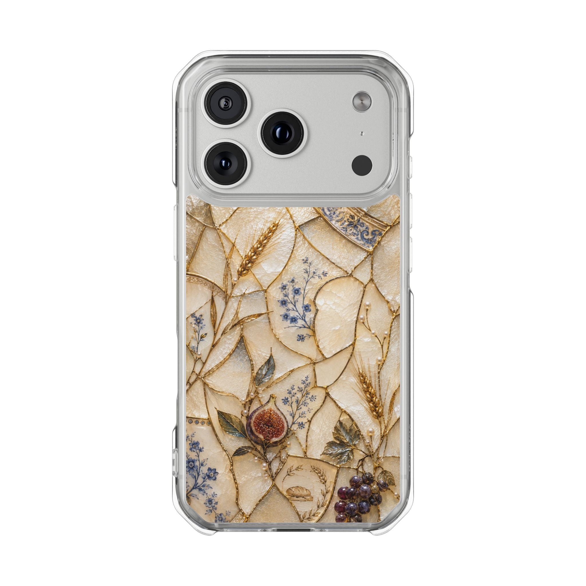 Floral Mosaic Magnetic Clear Phone Case