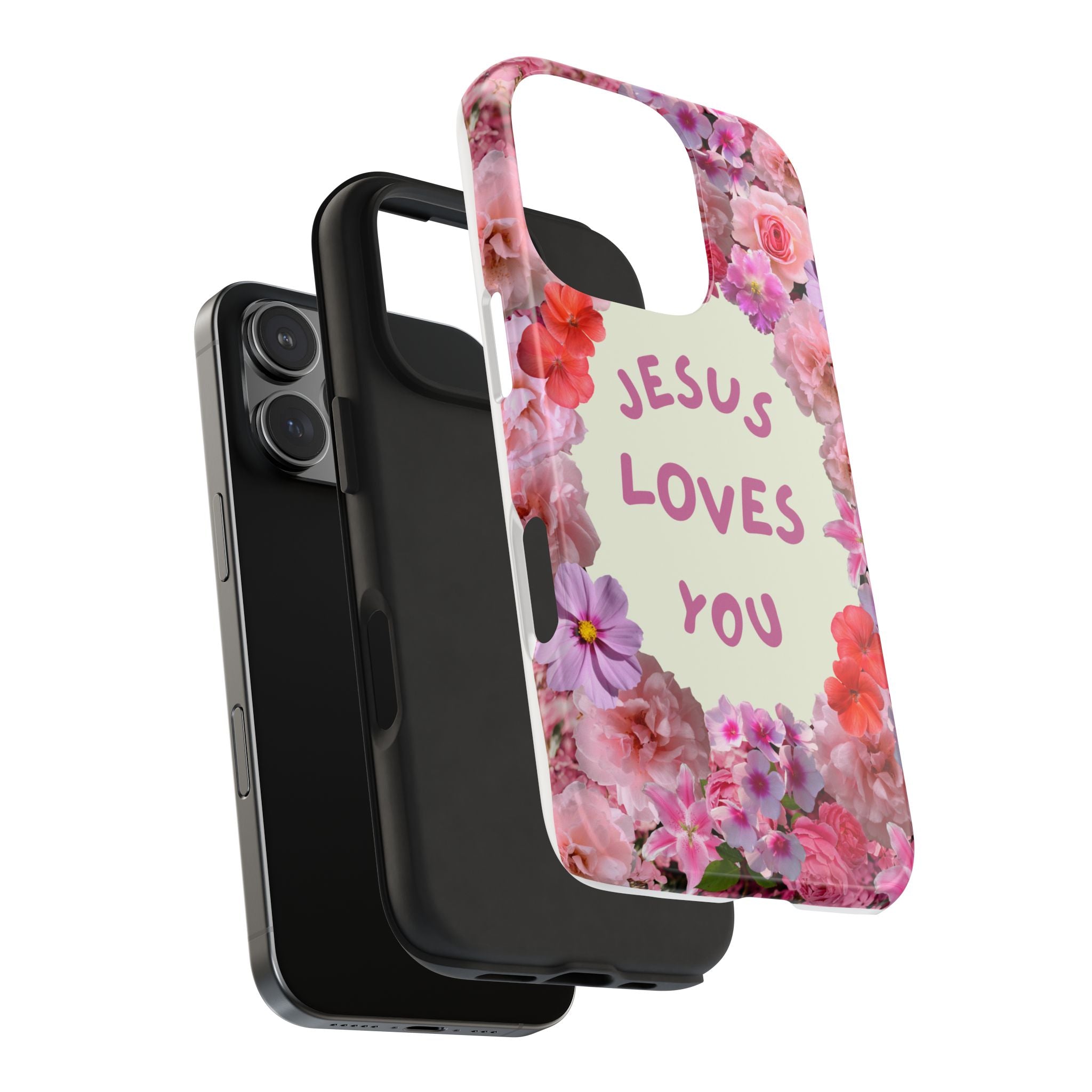 JESUS LOVES YOU Phone Case (Pink)