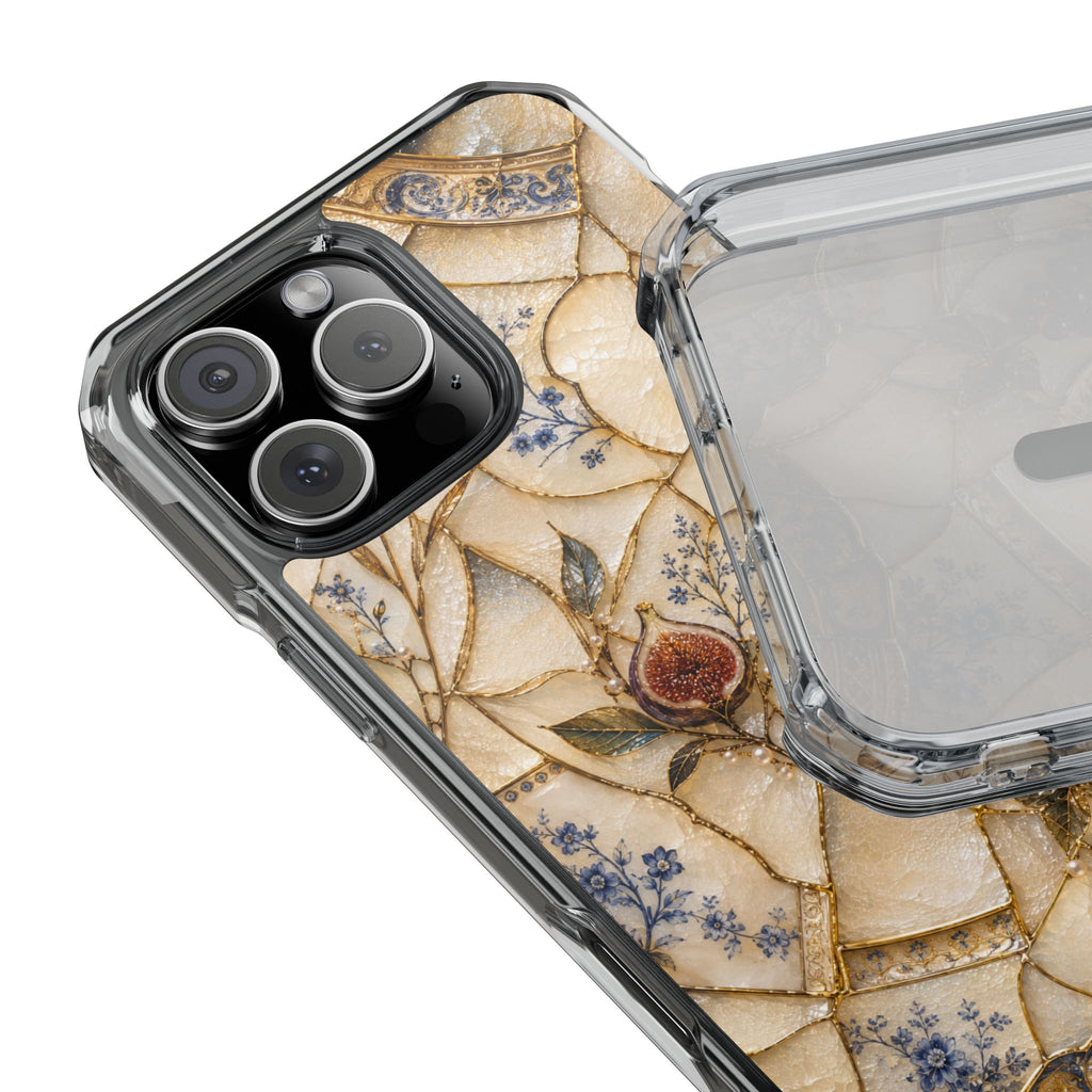 Floral Mosaic Magnetic Clear Phone Case