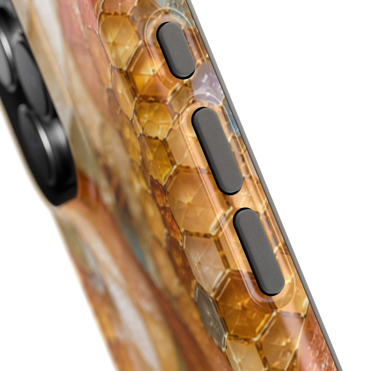 Abstract Amber Mosaic Phone Case — Magnetic Impact-Resistant iPhone Cover