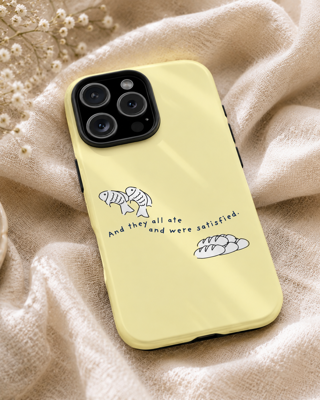 Christian Phone Case | Matthew 14:20 iPhone Case | Fish and Loaves Phone Case | Bible Verse Phone Cover | Christian Gift for Women