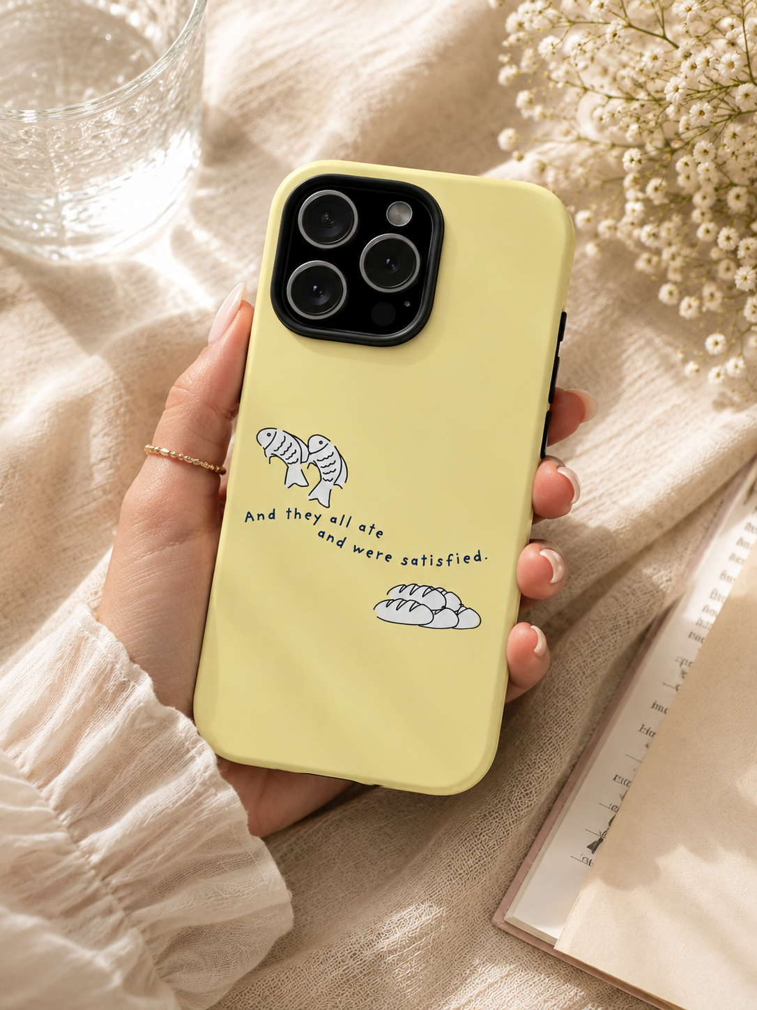 Christian Phone Case | Matthew 14:20 iPhone Case | Fish and Loaves Phone Case | Bible Verse Phone Cover | Christian Gift for Women