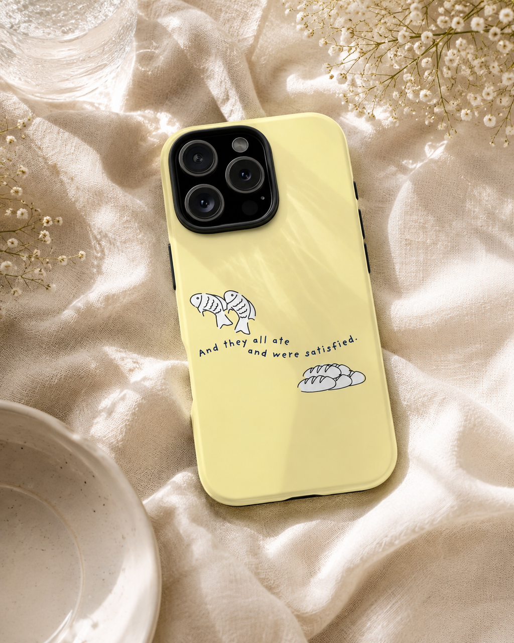 Christian Phone Case | Matthew 14:20 iPhone Case | Fish and Loaves Phone Case | Bible Verse Phone Cover | Christian Gift for Women