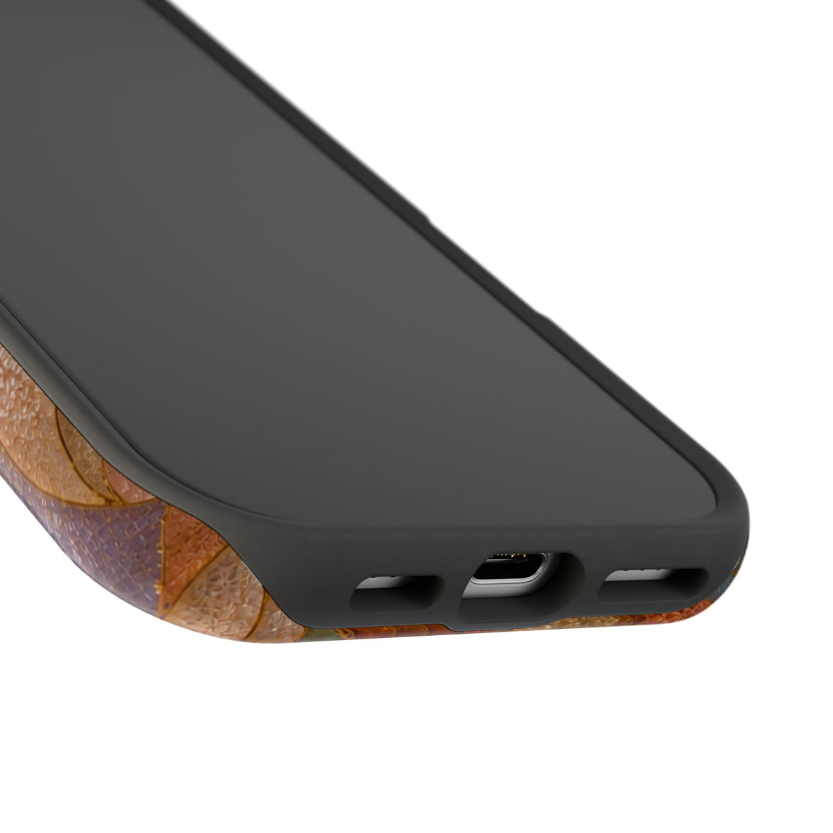 Abstract Amber Mosaic Phone Case — Magnetic Impact-Resistant iPhone Cover