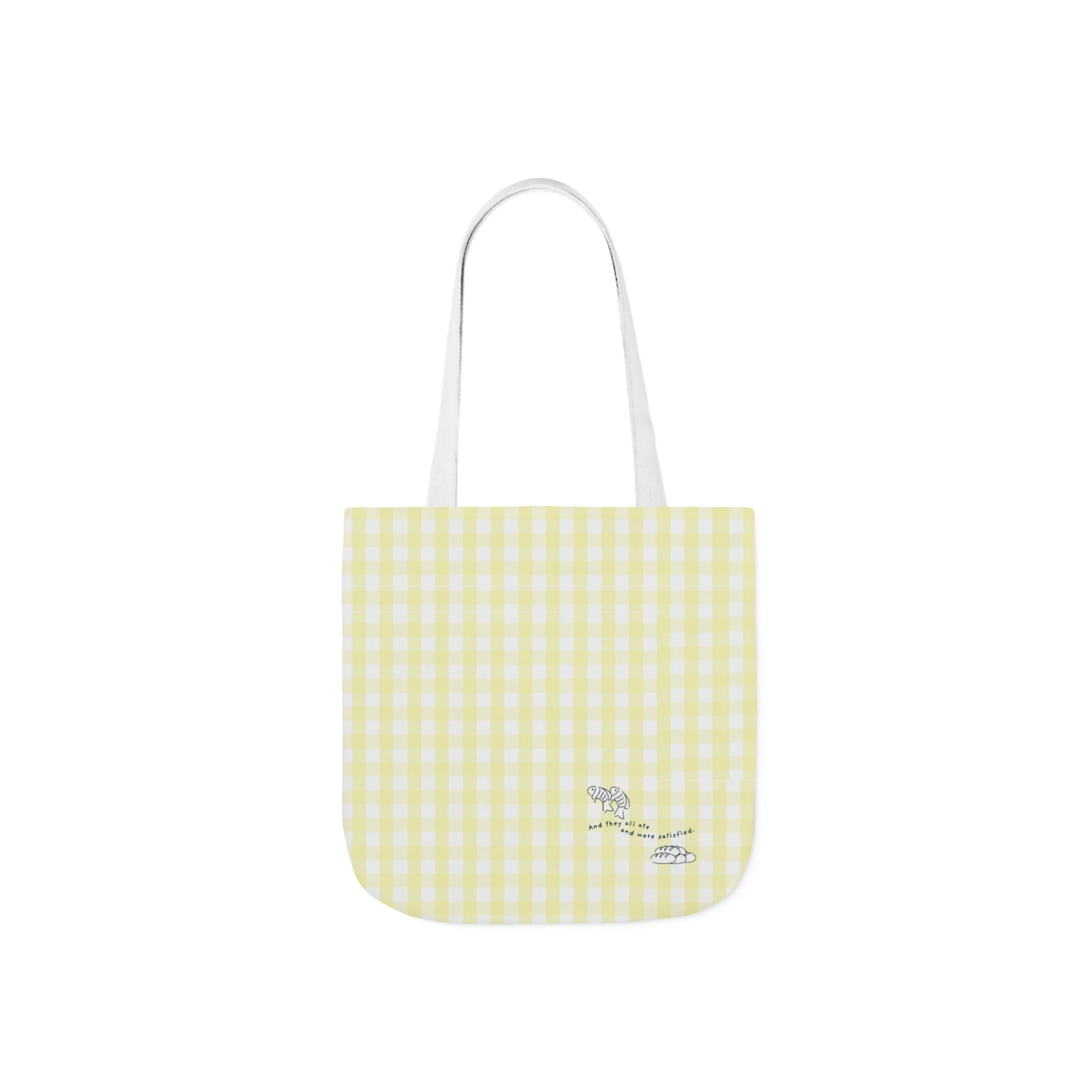 Christian Tote Bag | Fish & Loaves Bible Study Bag | Matthew 14:20 Canvas Tote | Church Bag | Everyday Faith Tote | Christian Gift