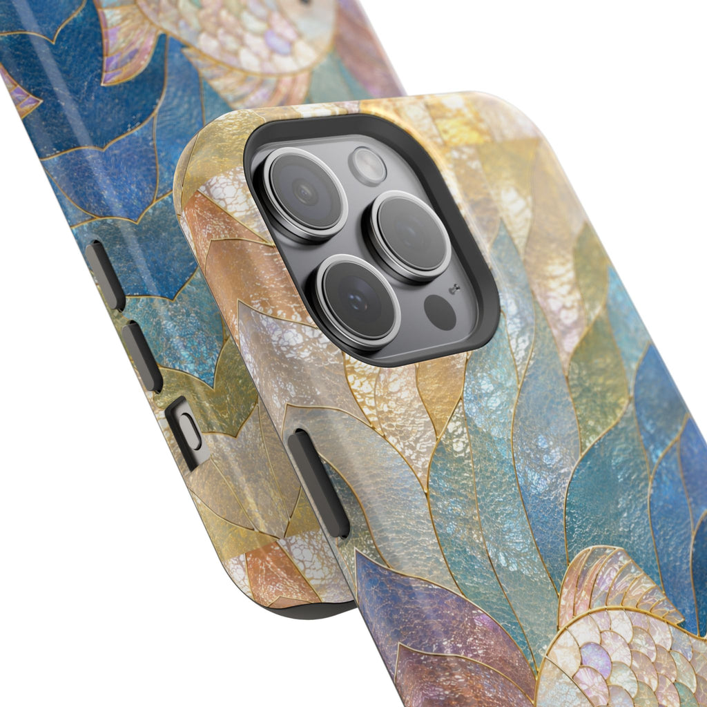 Fish Mosaic Magnetic Phone Case — Impact-Resistant Ocean Art