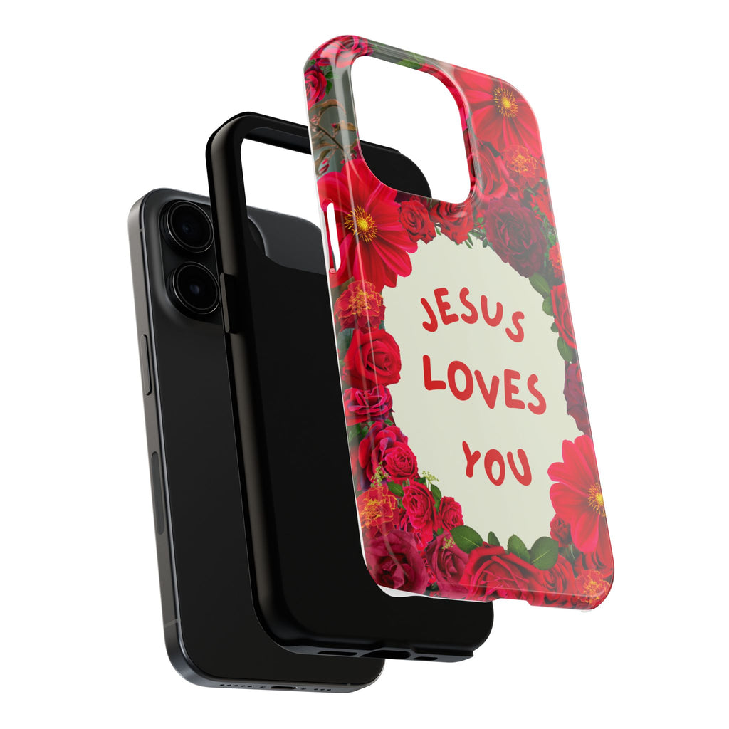 JESUS LOVES YOU Phone Case (Red)