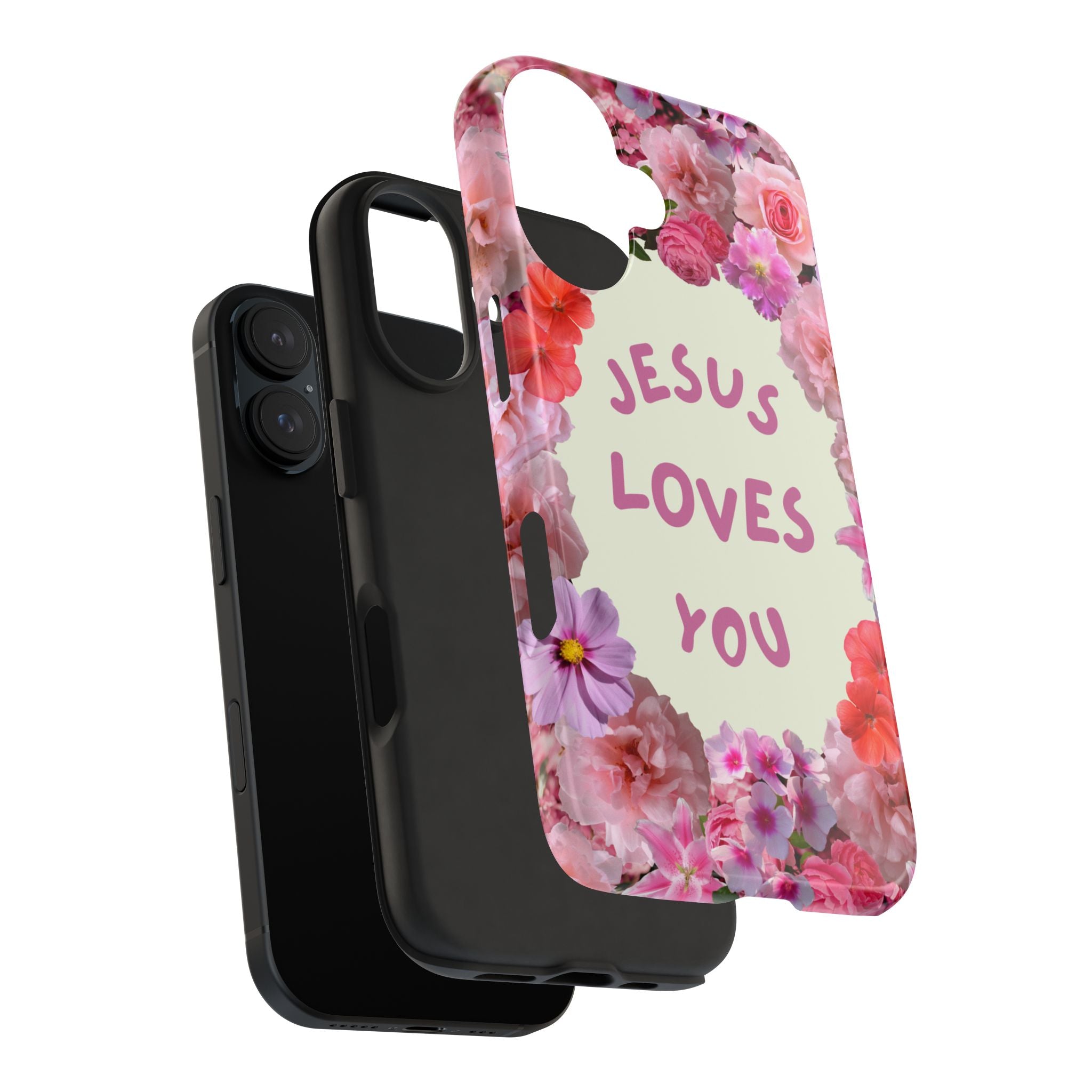 JESUS LOVES YOU Phone Case (Pink)