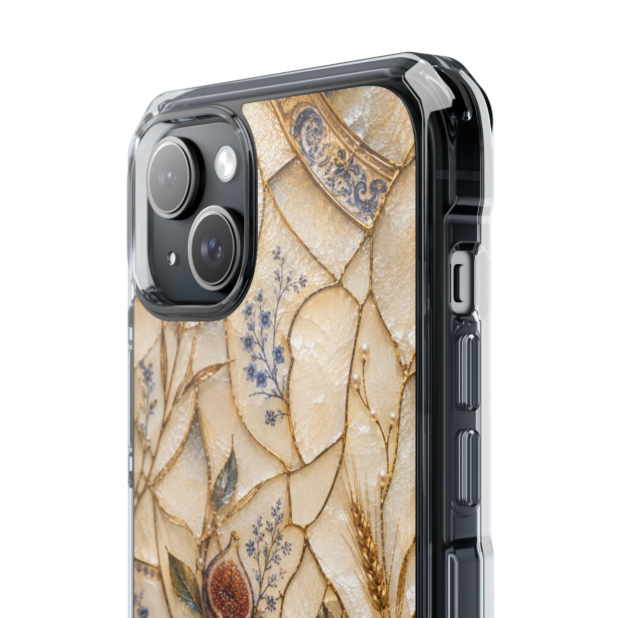 Floral Mosaic Magnetic Clear Phone Case