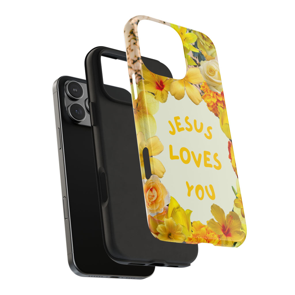 JESUS LOVES YOU Phone Case (Yellow)
